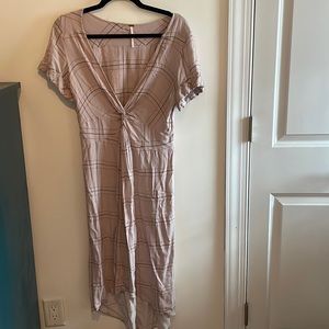 Free People Plaid Midi Dress